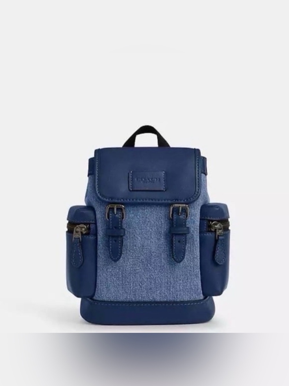 NWT Coach Sprint Sling Pack Leather Denim CBF64 Qb/Denim/Deep Blue